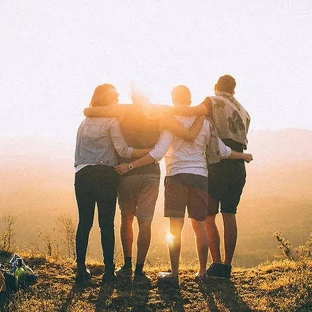 Hopeful image showing supportive people